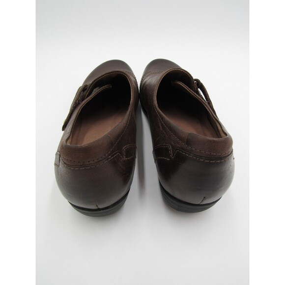 Dansko Women's 7.5 Franny Loafer Chocolate Burnished Calf Brown Size 38 Clogs - Picture 14 of 14